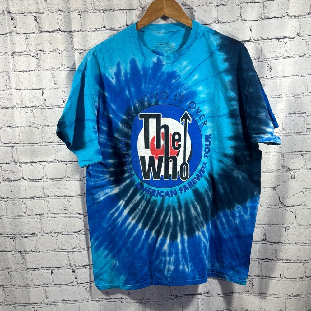 The Who Final Tour Blue and Black Tie-Dye T-Shirt